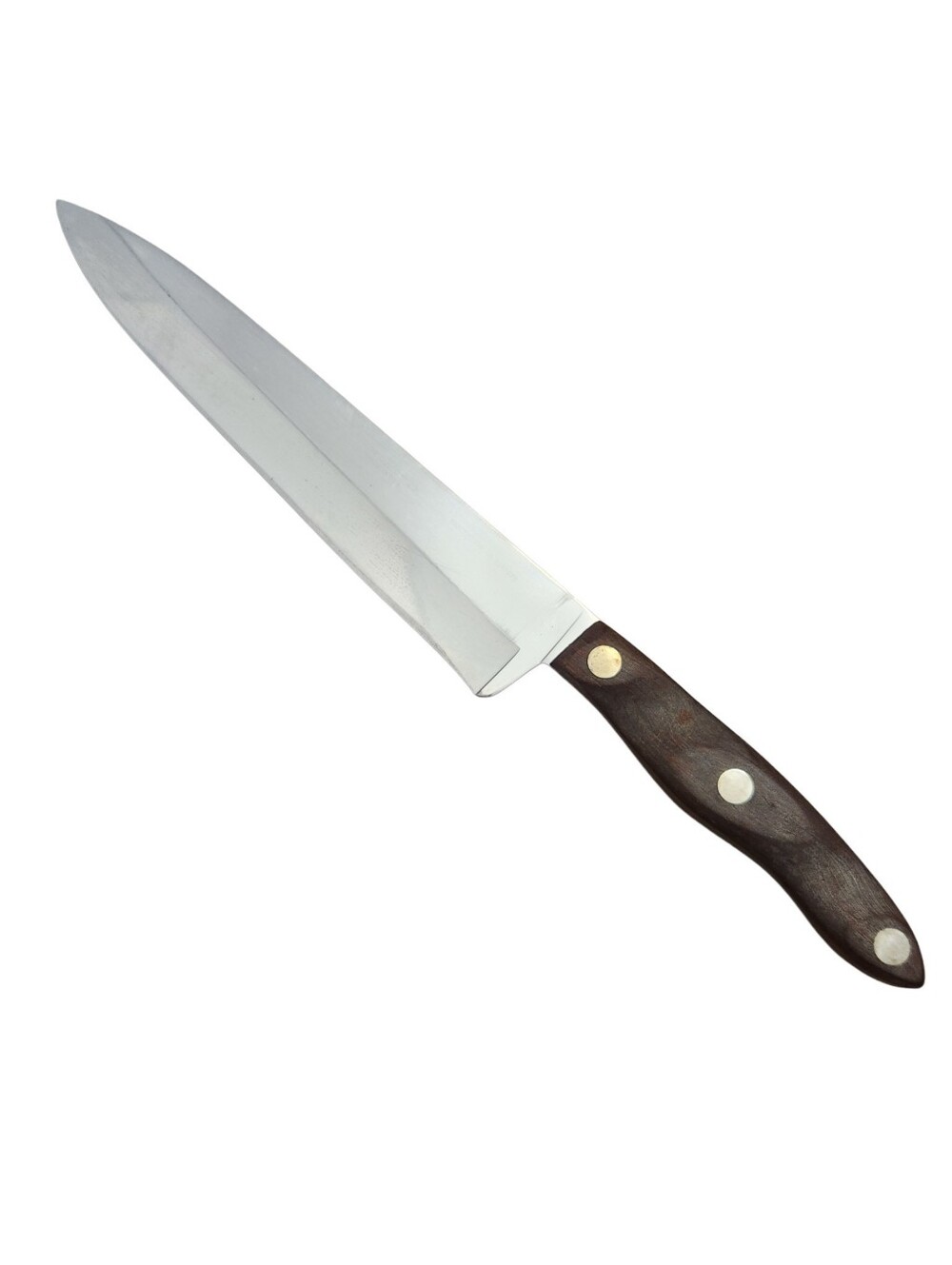 Vintage Cutco Chef's Knife No 25 Chef Brown Wood Carved Handle Sharp